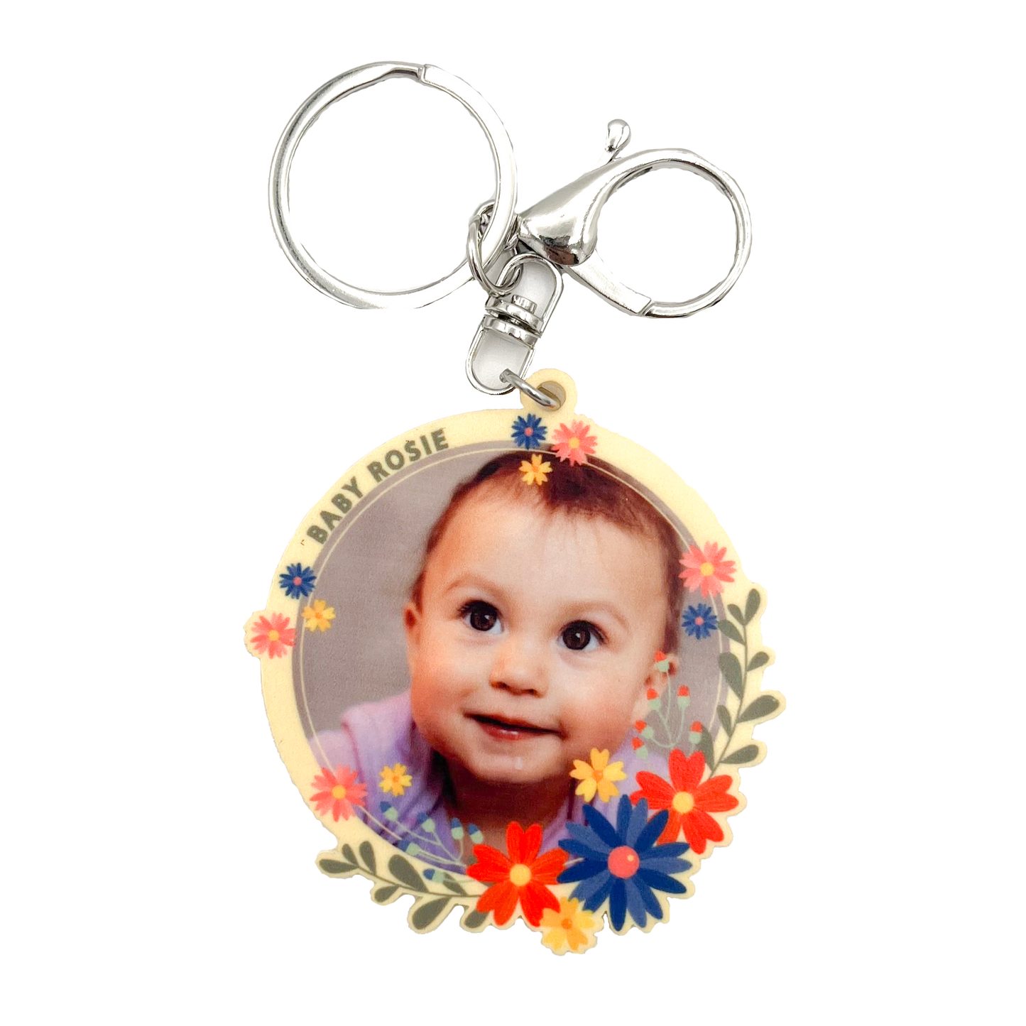 Acrylic Bag Charm: Baby Flowers