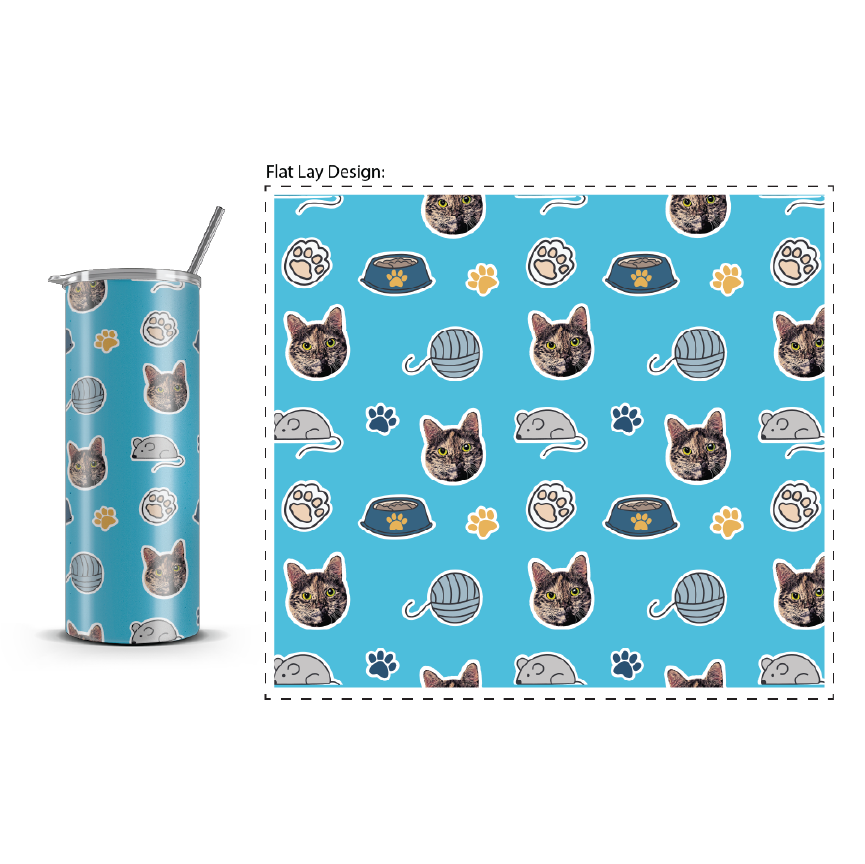 20oz. Slim Tumbler: Blue Mouse