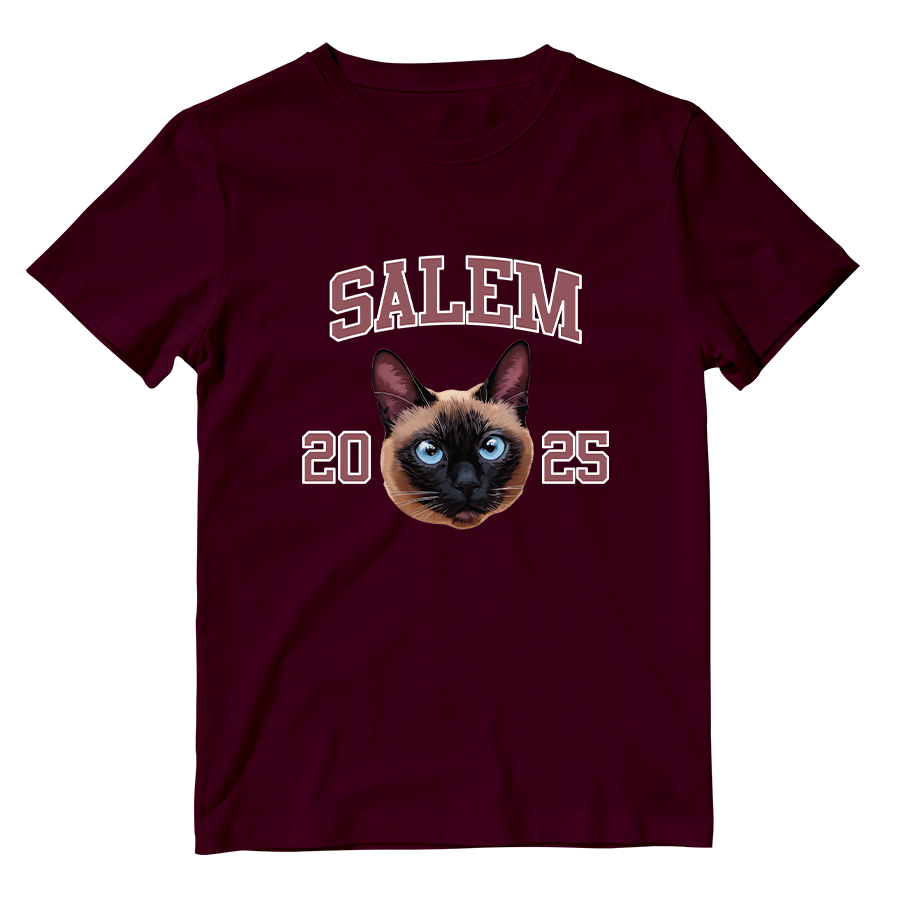 Cotton Shirt: Custom Varsity Cat