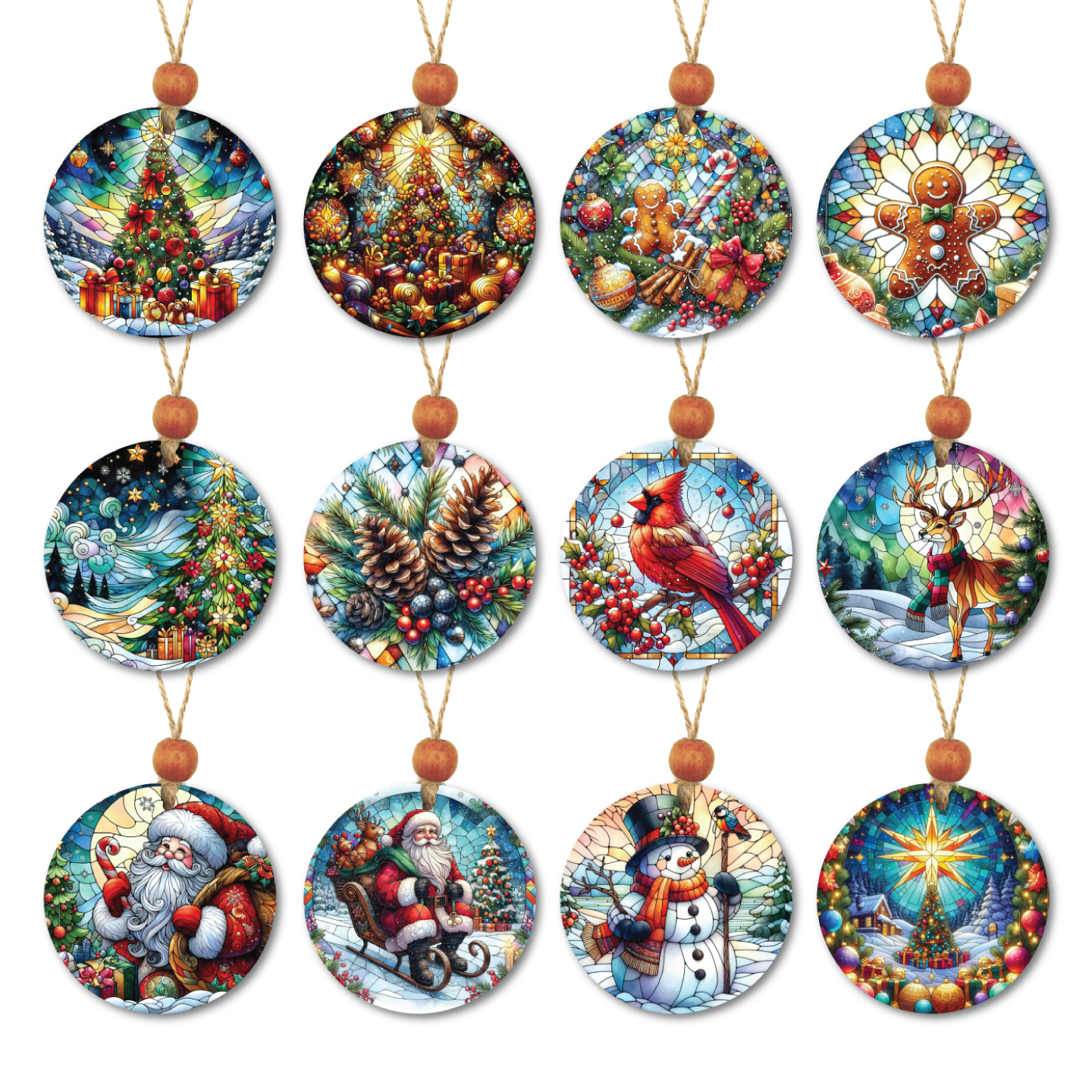 Acrylic Christmas Ornament: Christmas Set 1