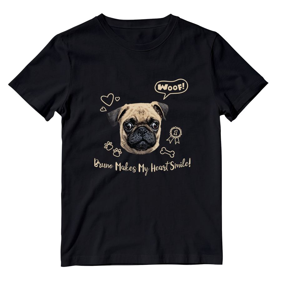 Cotton Shirt: Dog Makes My Heart Smile