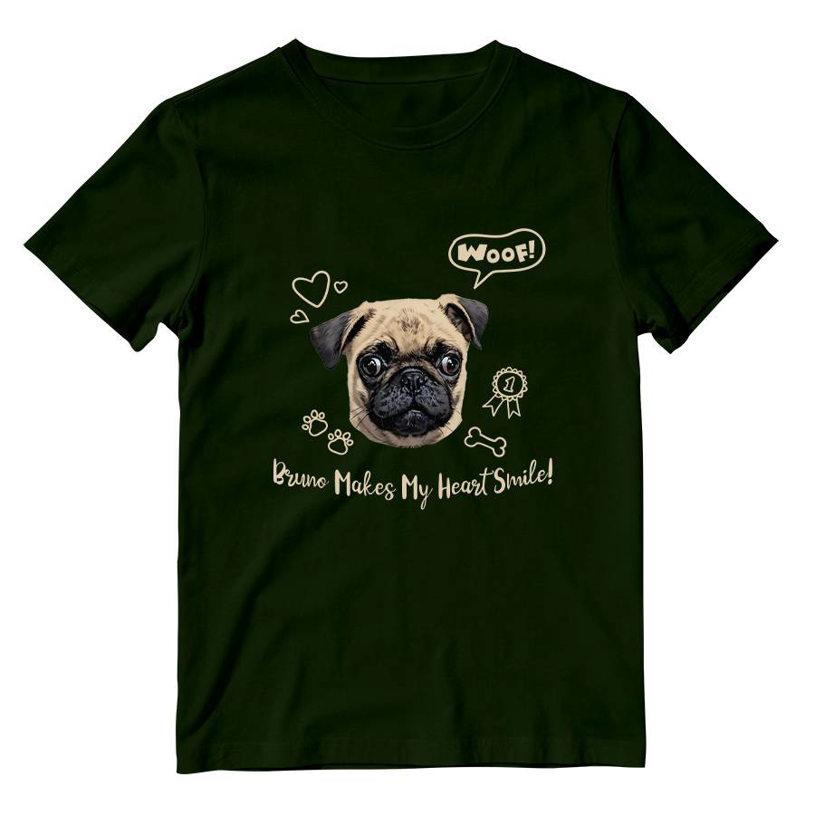 Cotton Shirt: Dog Makes My Heart Smile