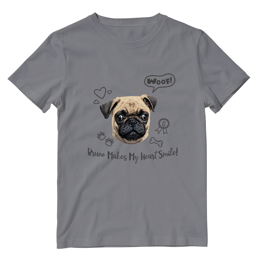 Cotton Shirt: Dog Makes My Heart Smile