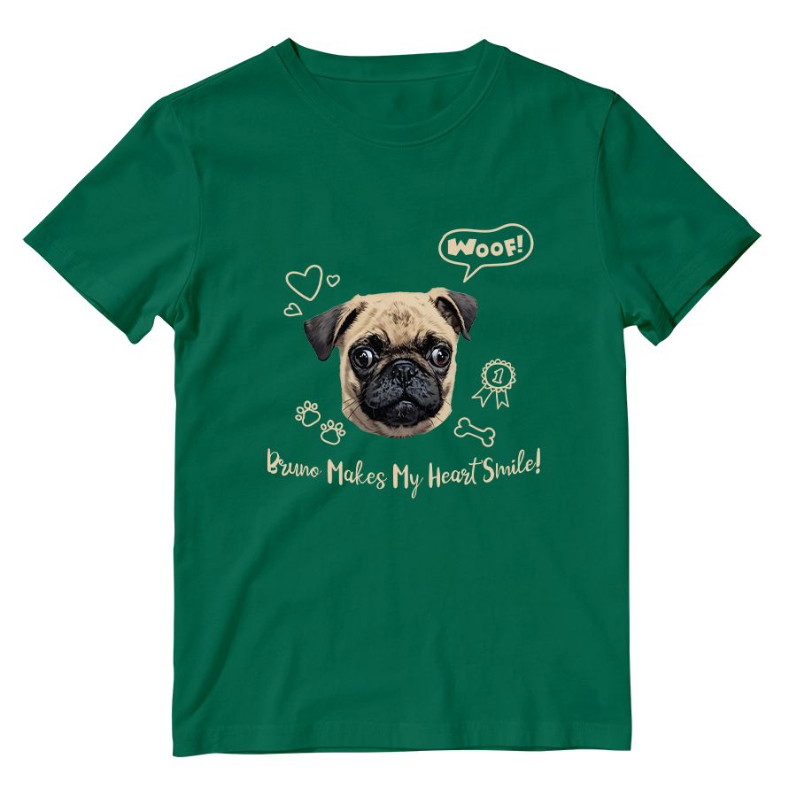 Cotton Shirt: Dog Makes My Heart Smile
