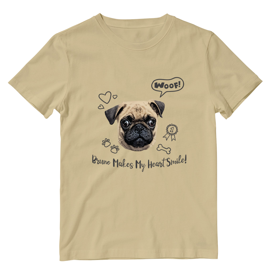 Cotton Shirt: Dog Makes My Heart Smile