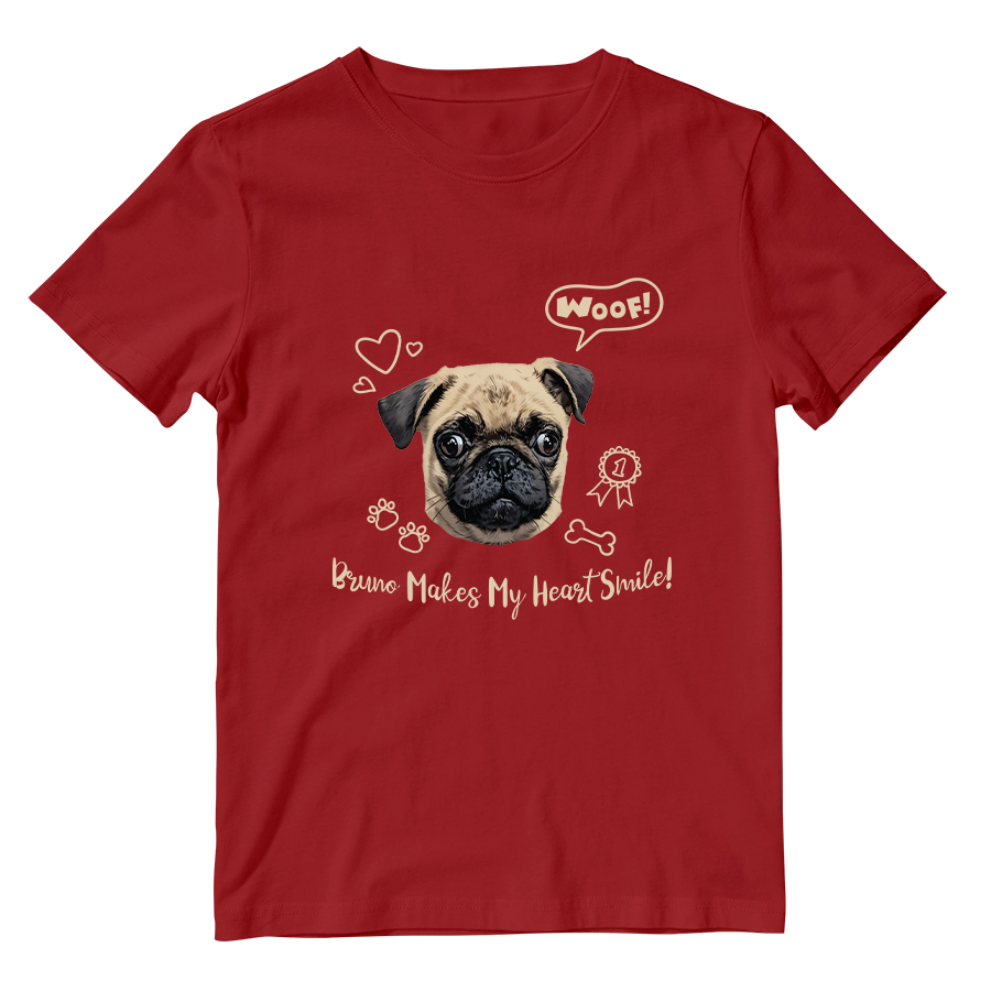 Cotton Shirt: Dog Makes My Heart Smile