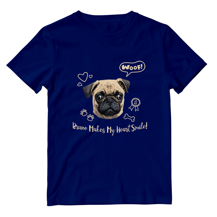 Cotton Shirt: Dog Makes My Heart Smile