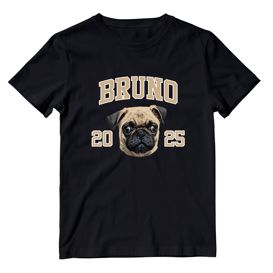 Cotton Shirt: Custom Varsity Dog