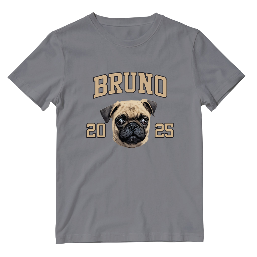 Cotton Shirt: Custom Varsity Dog