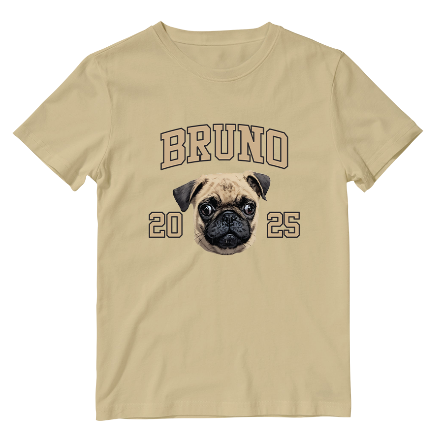 Cotton Shirt: Custom Varsity Dog