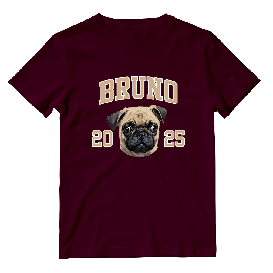Cotton Shirt: Custom Varsity Dog