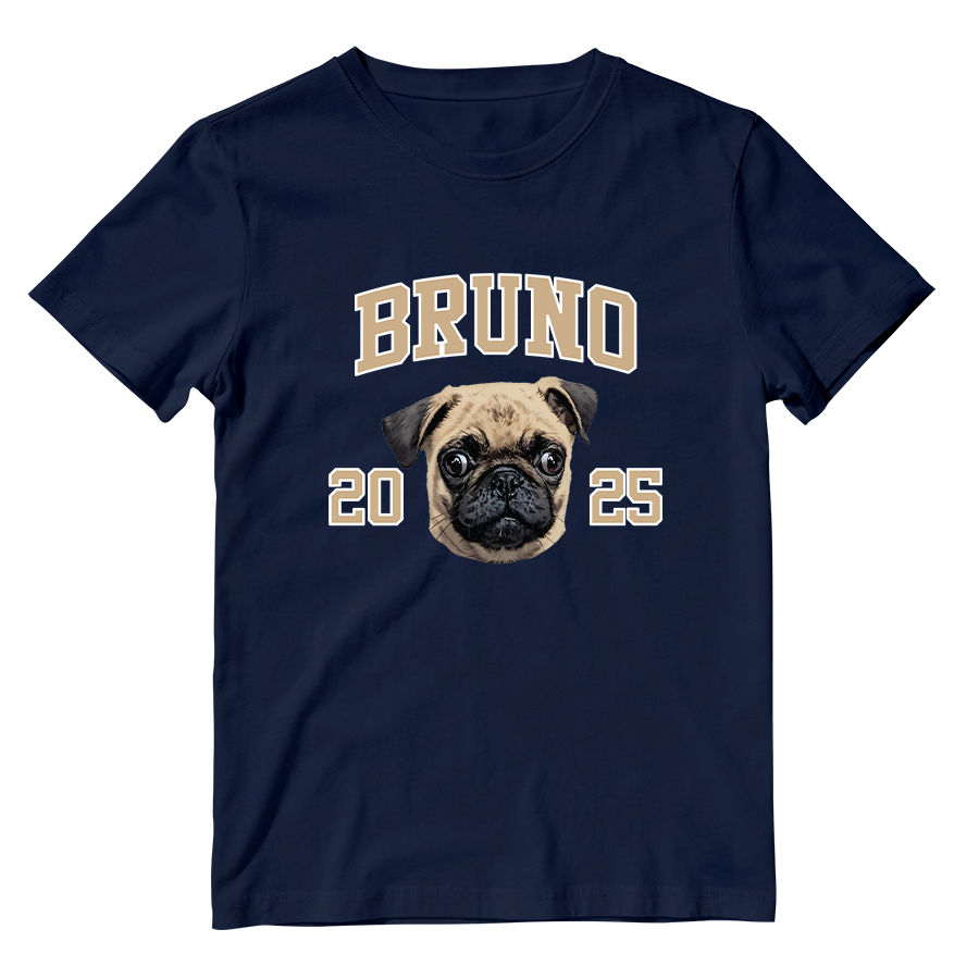 Cotton Shirt: Custom Varsity Dog