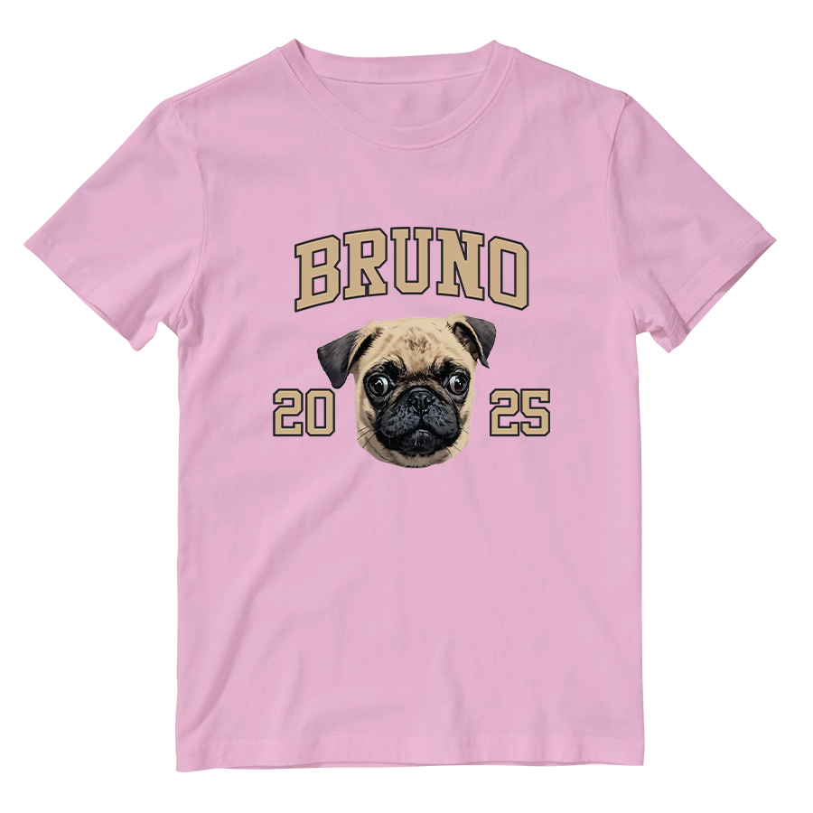 Cotton Shirt: Custom Varsity Dog