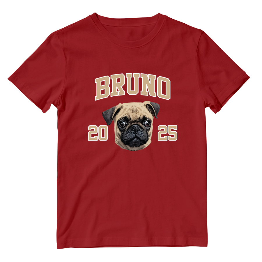 Cotton Shirt: Custom Varsity Dog