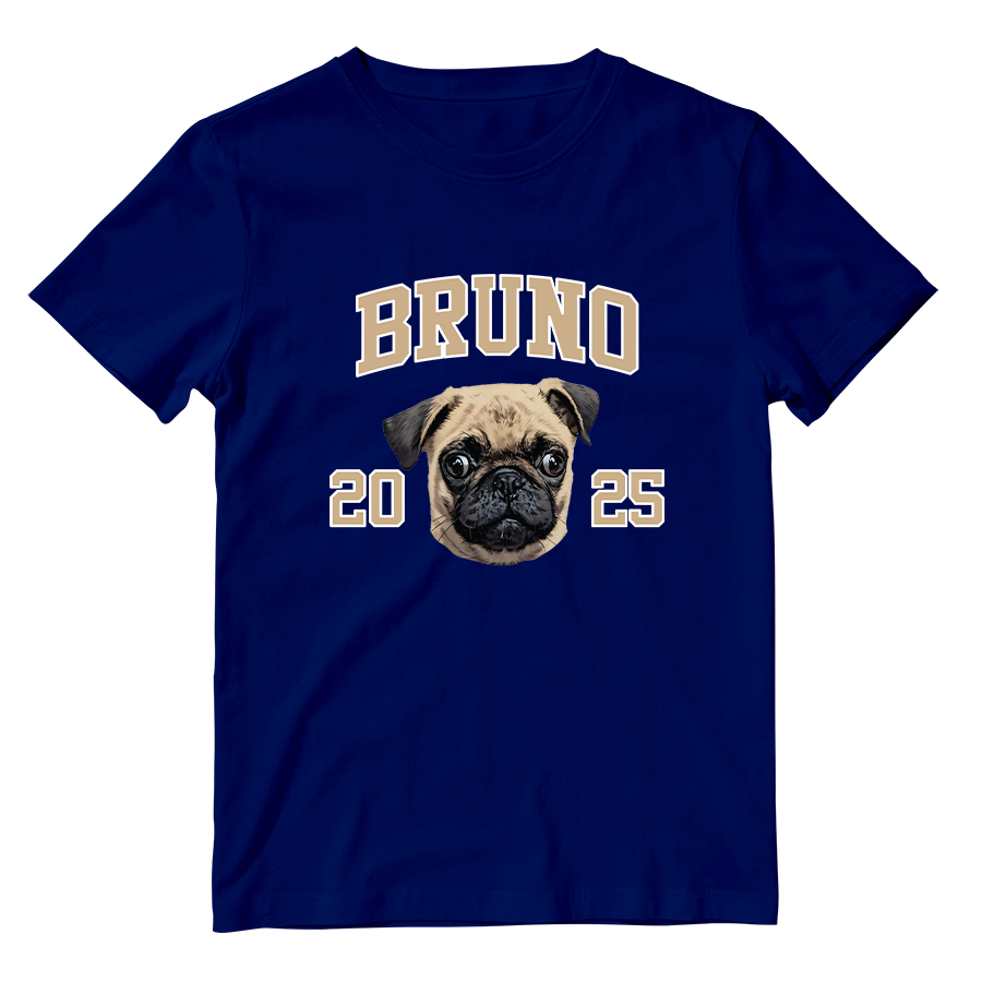 Cotton Shirt: Custom Varsity Dog