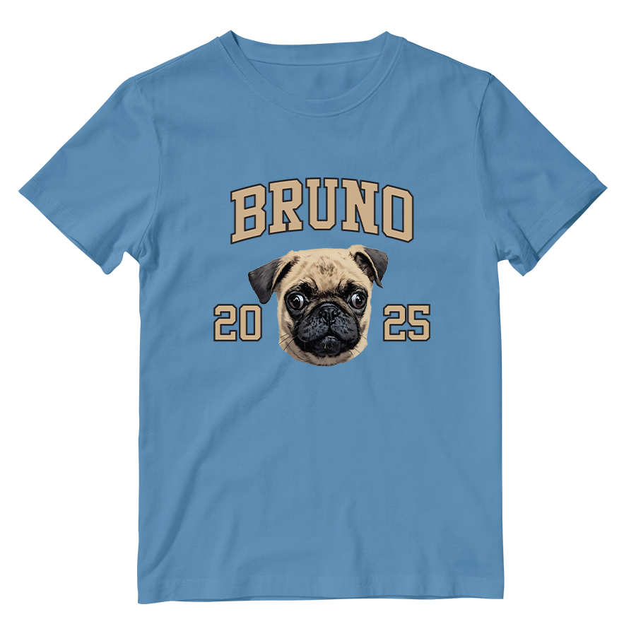 Cotton Shirt: Custom Varsity Dog