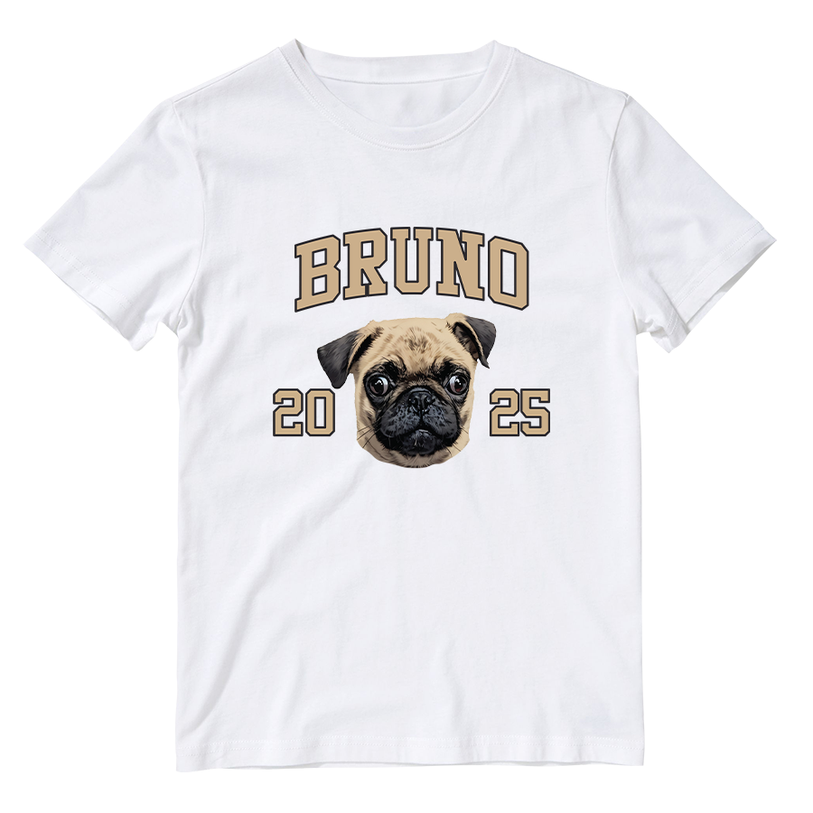 Cotton Shirt: Custom Varsity Dog