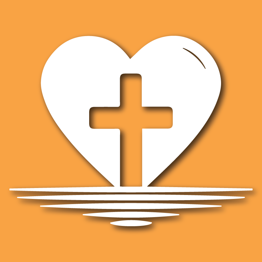 Vehicle Sticker: Heart Cross