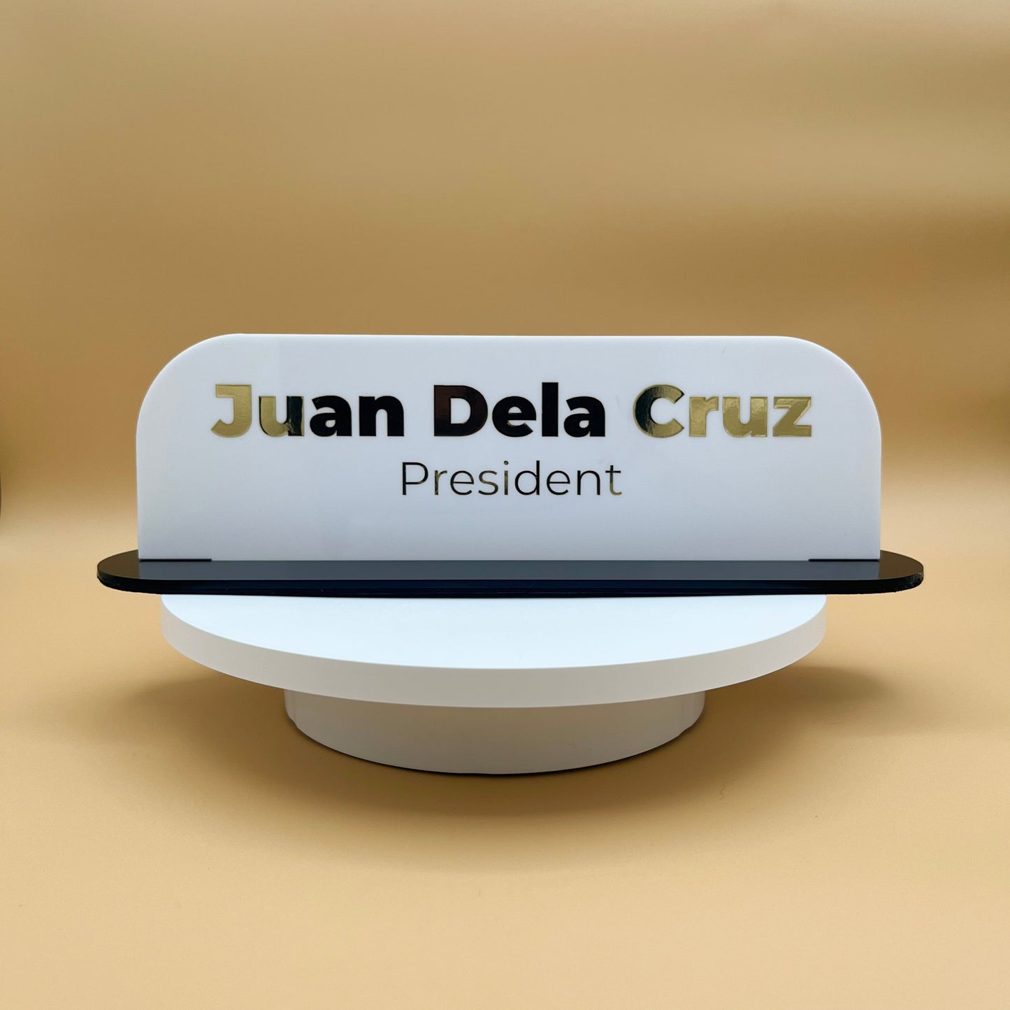 Desk Name Plate: Basic Rectangle Shaped
