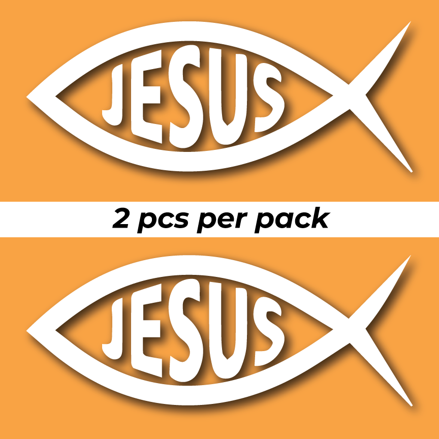 Vehicle Sticker: Jesus Fish Inside