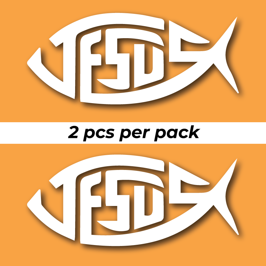 Vehicle Sticker: Jesus Fish Outline