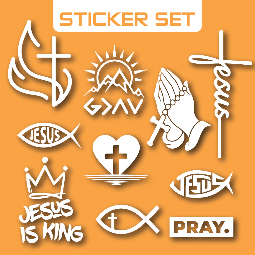 Vehicle Sticker: Jesus Sticker Set 001