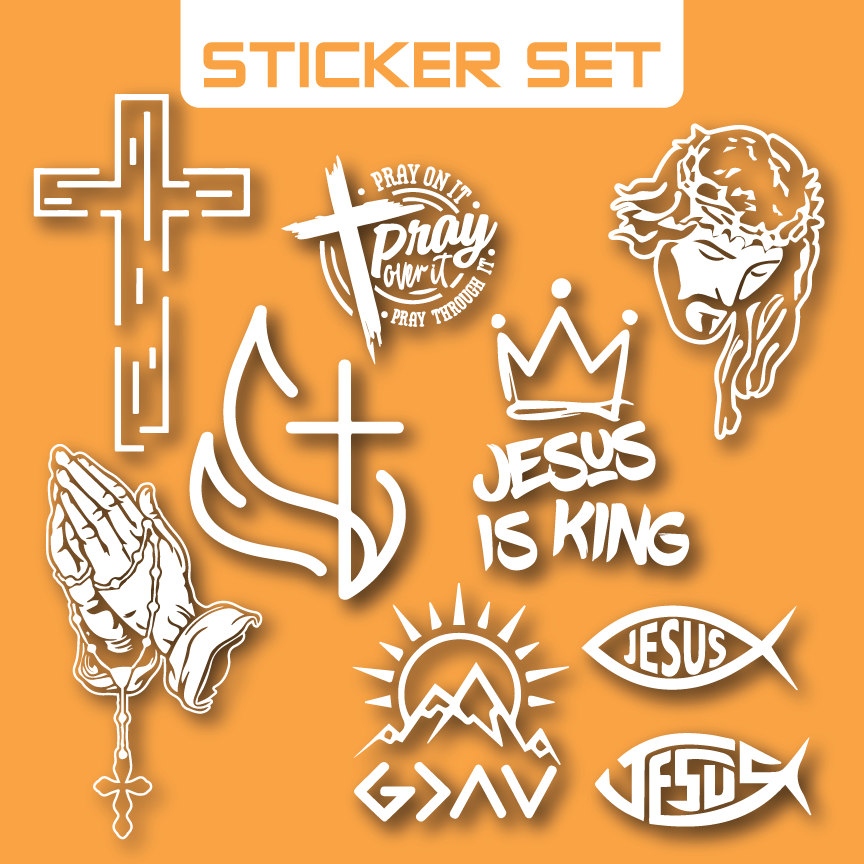Vehicle Sticker: Jesus Sticker Set 002