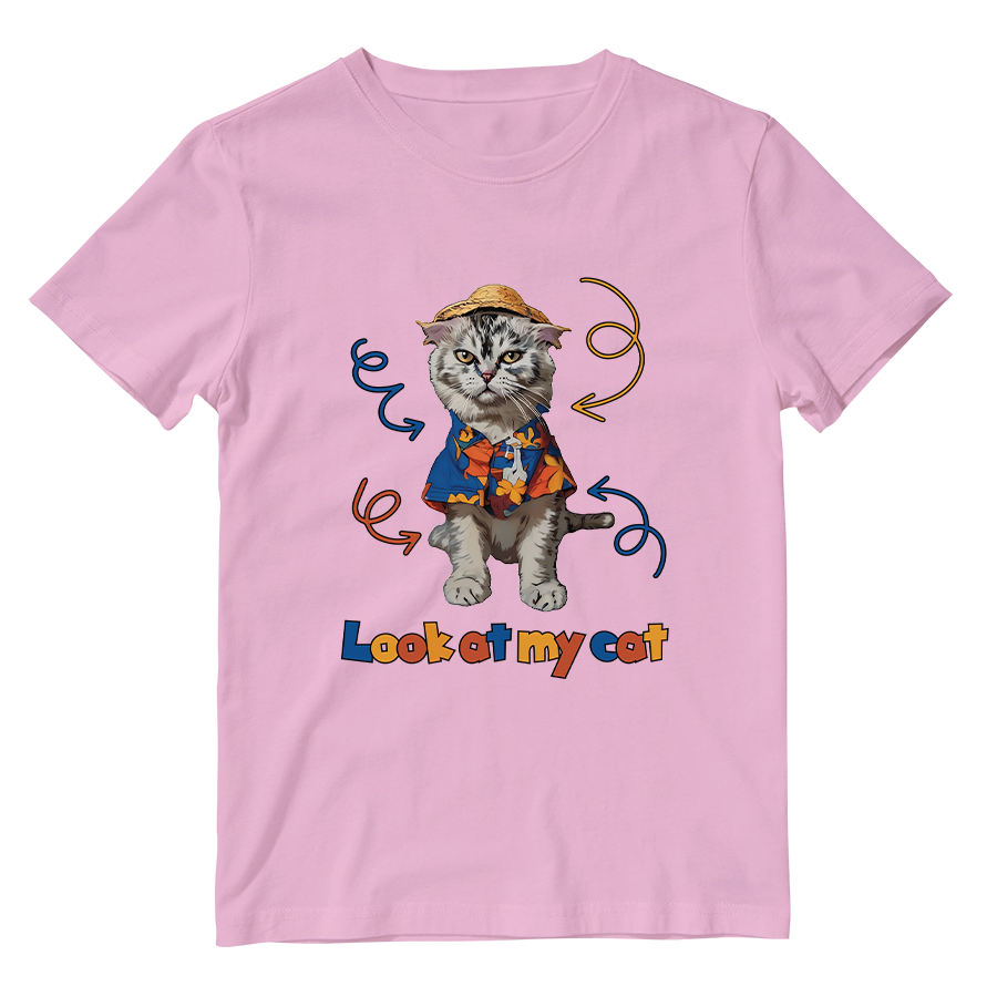 Cotton Shirt: Look at My Cat Whole Body