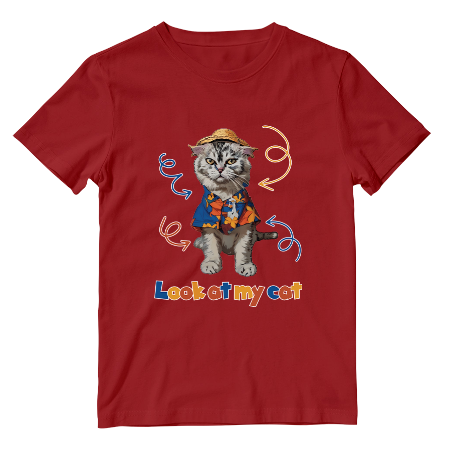 Cotton Shirt: Look at My Cat Whole Body