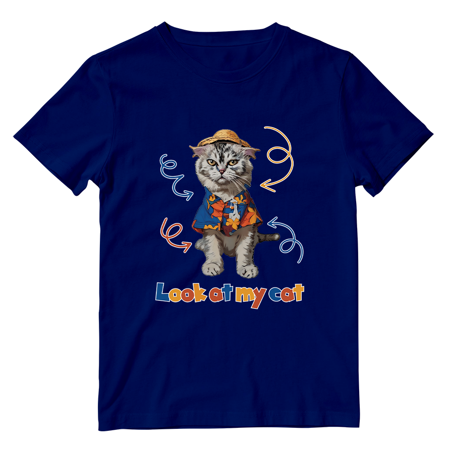 Cotton Shirt: Look at My Cat Whole Body