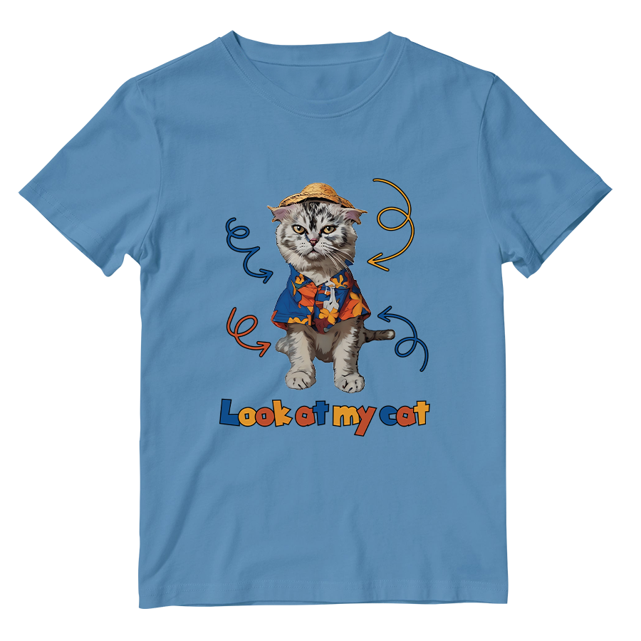 Cotton Shirt: Look at My Cat Whole Body