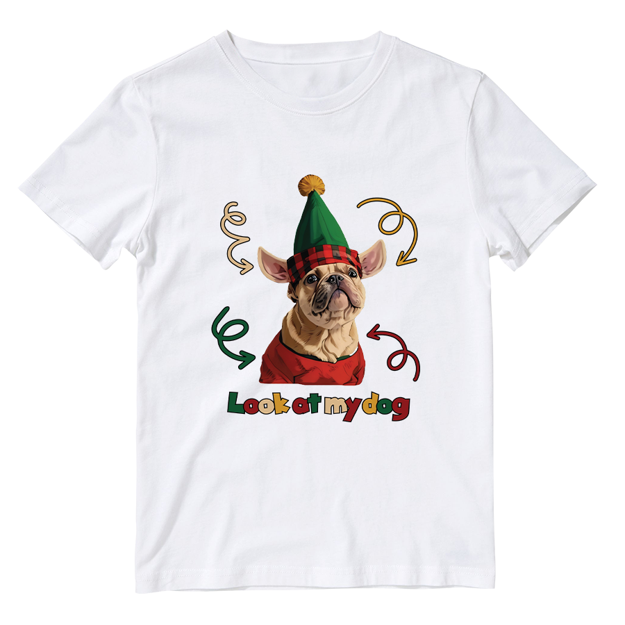 Cotton Shirt: Look at My Dog Whole Body