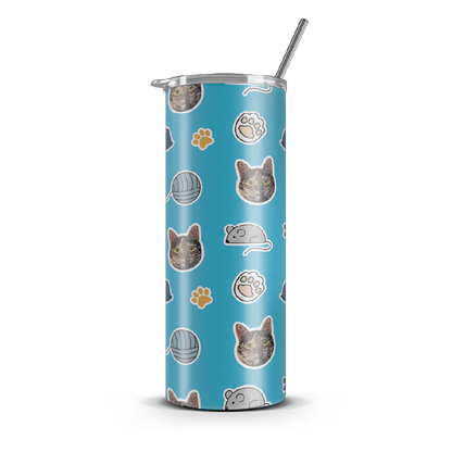 20oz. Slim Tumbler: Blue Mouse
