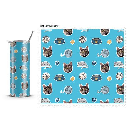 20oz. Slim Tumbler: Blue Mouse