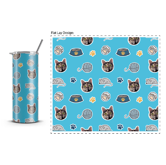 20oz. Slim Tumbler: Blue Mouse