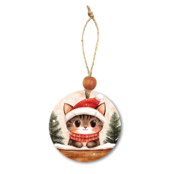 Acrylic Christmas Ornament: Cat Set 1