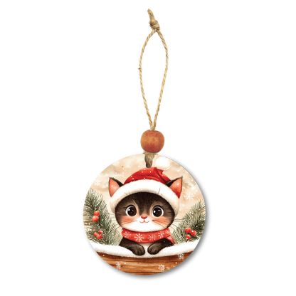 Acrylic Christmas Ornament: Cat Set 1