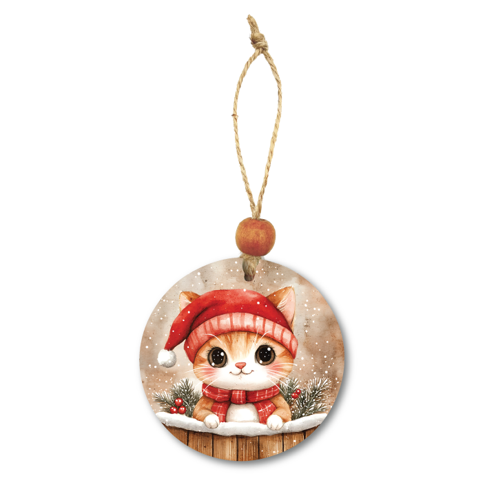 Acrylic Christmas Ornament: Cat Set 1