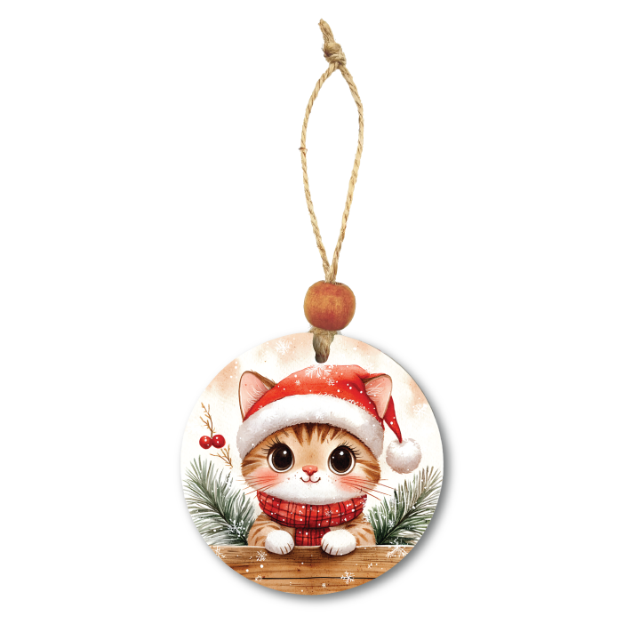 Acrylic Christmas Ornament: Cat Set 1