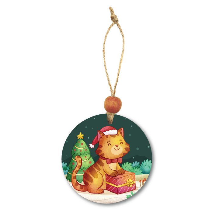 Acrylic Christmas Ornament: Cat Set 2