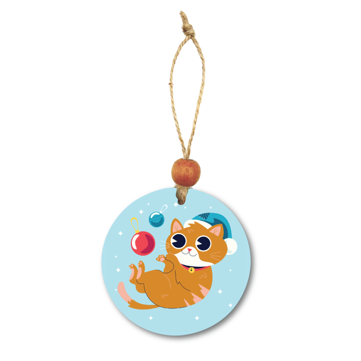 Acrylic Christmas Ornament: Cat Set 2