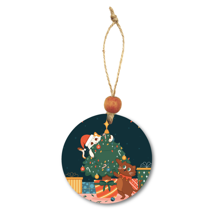 Acrylic Christmas Ornament: Cat Set 2