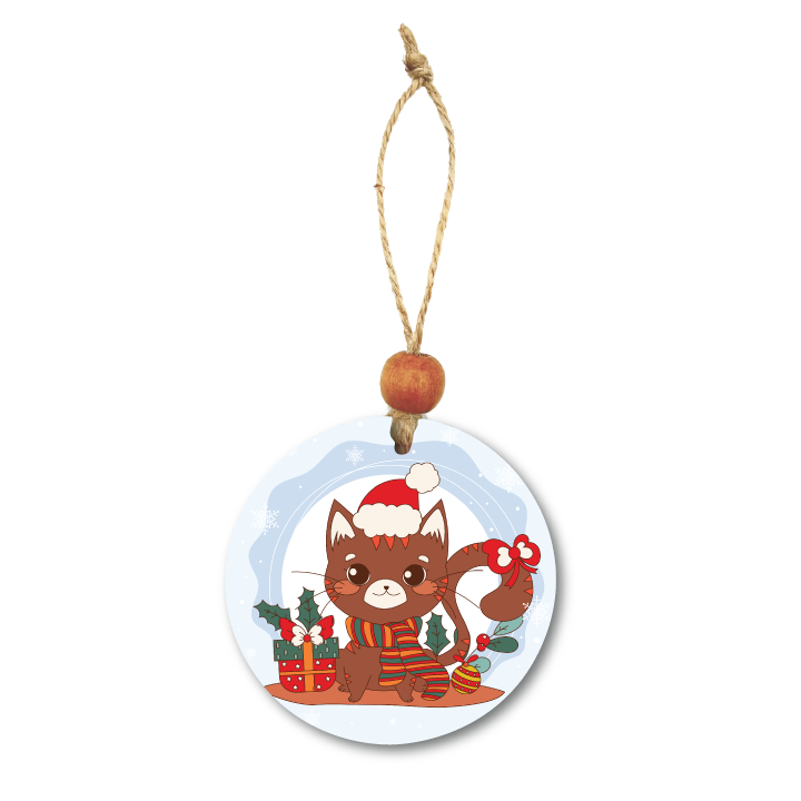 Acrylic Christmas Ornament: Cat Set 2