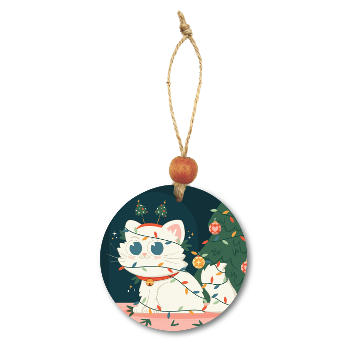 Acrylic Christmas Ornament: Cat Set 2