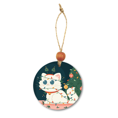 Acrylic Christmas Ornament: Cat Set 2