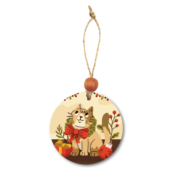 Acrylic Christmas Ornament: Cat Set 2