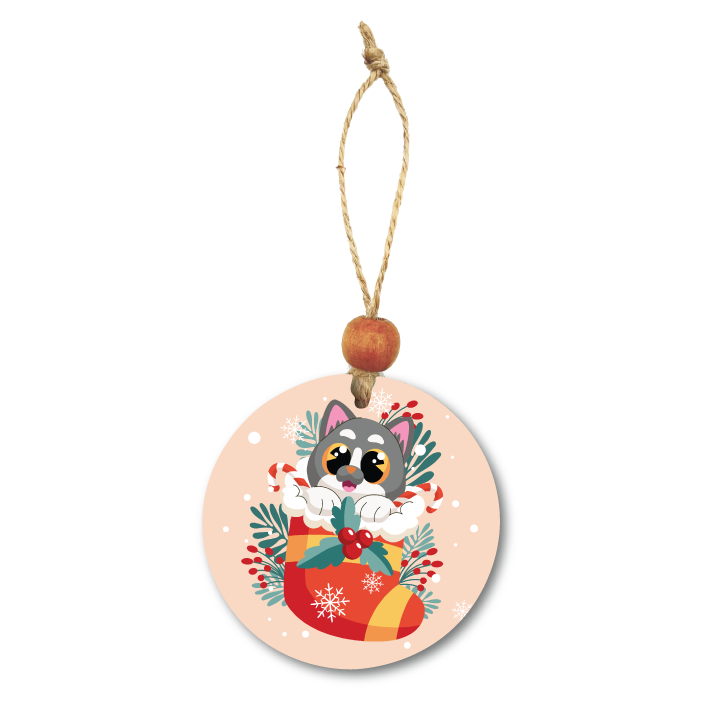 Acrylic Christmas Ornament: Cat Set 2