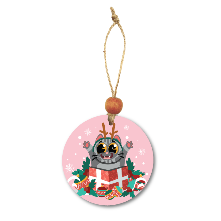 Acrylic Christmas Ornament: Cat Set 2