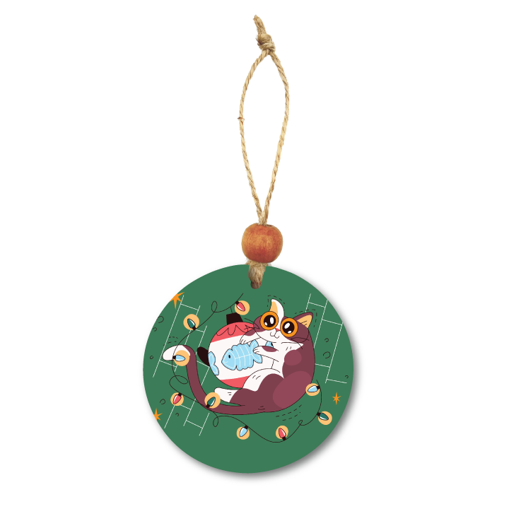 Acrylic Christmas Ornament: Cat Set 2