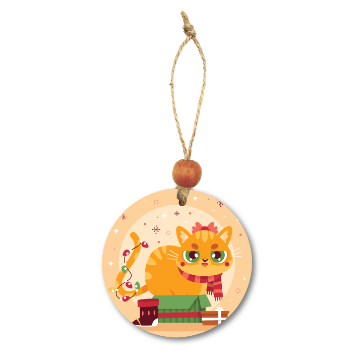 Acrylic Christmas Ornament: Cat Set 2